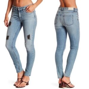 IRO Distressed Nancy Garcon Blue Skinny Jeans NWT